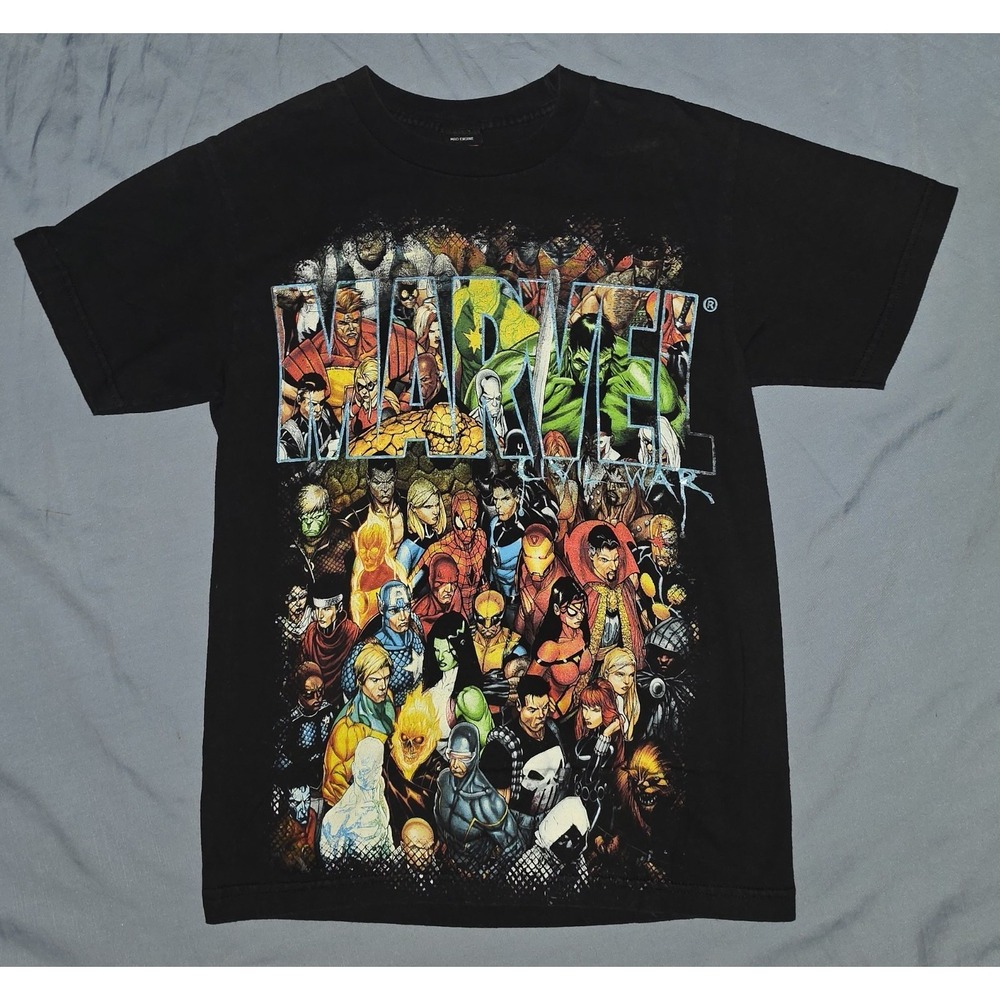 VTG MARVEL‎ COMICS CIVIL WAR MAD ENGINE T-Shirt Boys Small